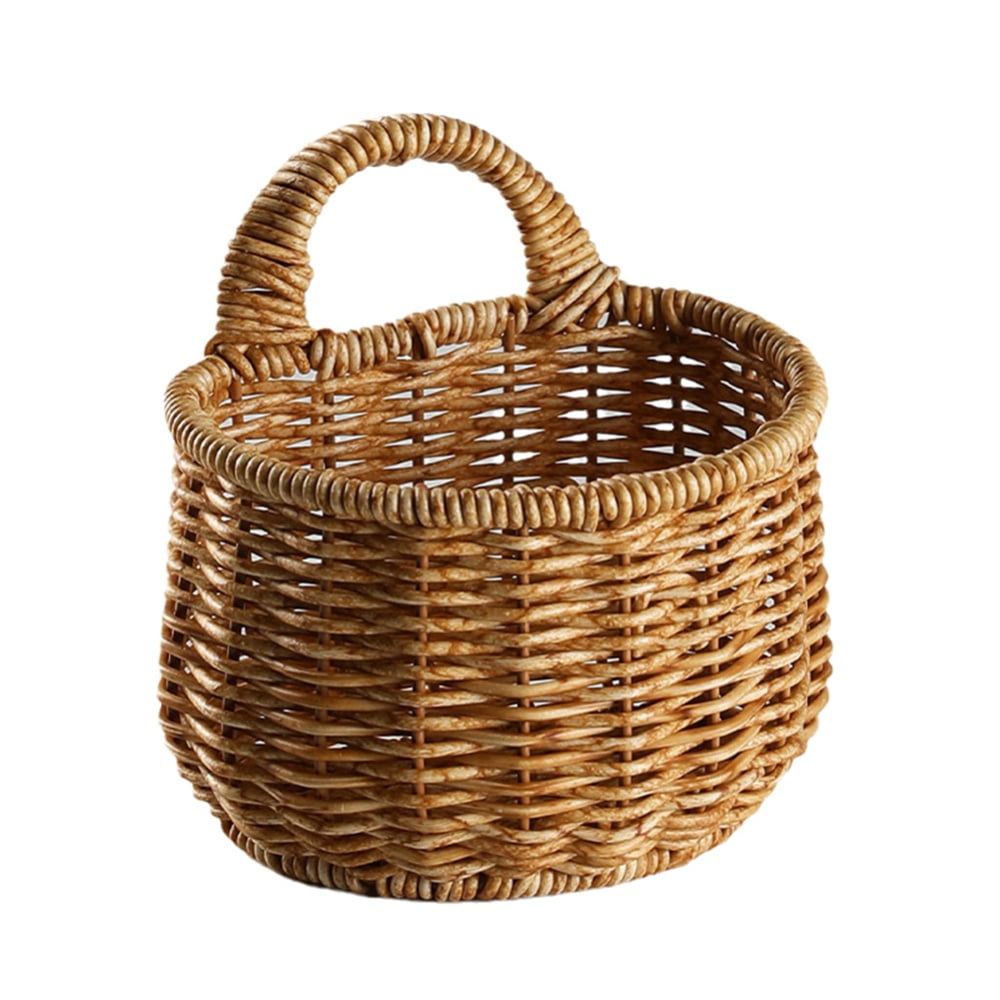 Hanging Storage Baskets, Pantry Wicker Baskets, Wall Mount Basket ...