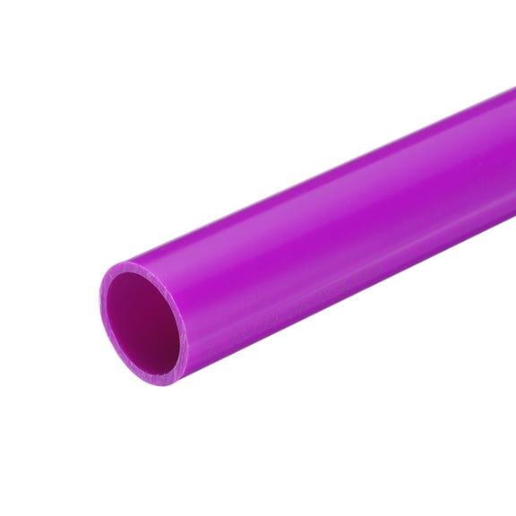 Rigid Round Pipe 21mm ID 25mm OD 20cm/8" Length Purple High Impact for Water Pipe, Crafts, Cable Sleeves