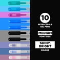 thumbnail image 2 of SAKURA Gelly Roll Retractable Gel Pens Colored - Sparkle Set - Medium Point Ink Pen for Journaling, Art, Calligraphy, or Drawing - Glitter, Metallic, Blue & Black Ink - 10 Pack, 2 of 6