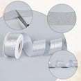thumbnail image 5 of 10 Yards 40MM Silver Glitter Ribbon Polyester Sparkle Satin Ribbon Metallic Bling Sparkling Christmas Ribbons Bulk with Spool for Sewing Making Crafts Wreaths Gift Wrapping Birthday Supply, 5 of 9