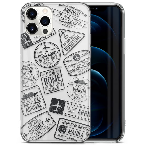 Case Yard iPhone-12/12-Pro Case Clear Soft & Flexible TPU Ultra Low Profile Slim Fit Thin Shockproof Transparent Bumper Protective Cover Drop Protective Cell Phone Cases (Travel Case)