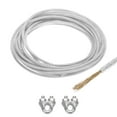 thumbnail image 1 of Uxcell 3/16 Clear Vinyl Coated Wire Rope 20ft Galvanized Steel with 2PCS M6 Loop Sleeves, 1 of 7