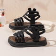 thumbnail image 6 of ITSAME Girls Sandals, Comfy Anti-Slip Soft Rubber Flats Open Toe Summer Fashion Casual Beach Sandals Black 10(Little Kids), 6 of 9