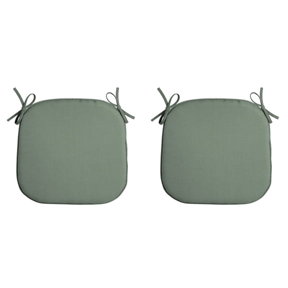 ARDEN earthFIBER Indoor/Outdoor Foam Seat Pad, 2 Pack, 17 x 16, Rain-Proof, Fade Resistant, Foam Cushion for Patio Chairs Sage Green Texture