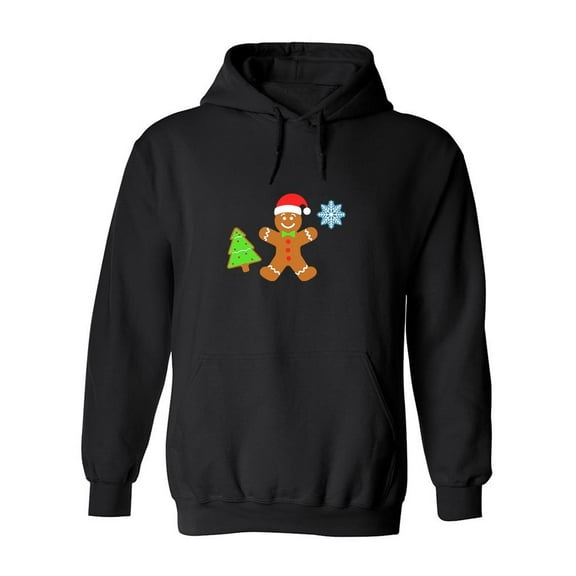 Gingerbread And Tree Cookie Hoodie Men -SPIdeals Designs, Male x-Large