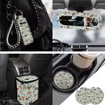thumbnail image 3 of Yuyamidu Chicken Car Seat Covers Full Set of 13 with Car Steering Wheel Cover Seat Belt Pads Car Trash Can Auto Rear View Mirror Cover Car Coasters Chapstick Holder Keychain for Truck SUV, Green, 3 of 7