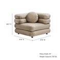 thumbnail image 3 of Modular Lounge Corner Chair, Tufted, Brown, Velvet, Living Room Lounge Cafe Lobby Hospitality Restaurant, Modern Contemporary, HB37189, 3 of 10