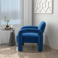 thumbnail image 5 of SEYNAR Mid-Century Modern Velvet Upholstered Accent Chair,Elephant Trunk Lounge Chair for Living Room(Navy), 5 of 6