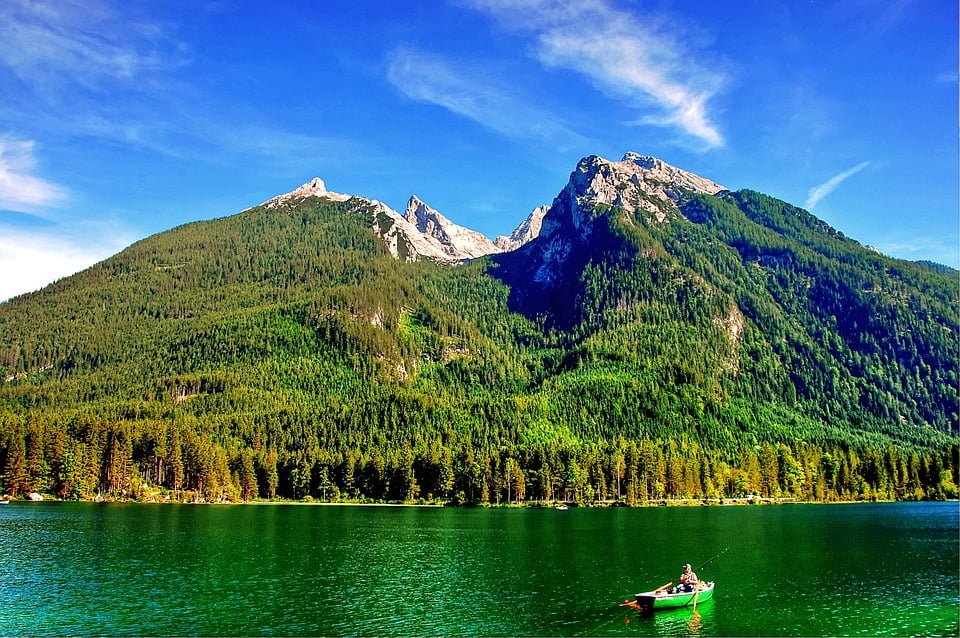 Bavaria Ramsau Hintersee Upper Bavaria-20 Inch By 30 Inch Laminated Poster With Bright Colors