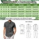 thumbnail image 4 of Camisas Manga Larga Hombre Camisa superior sólida de primavera y verano para hombre, camisa informal de algodón y lino con cuello levantado, camisa de manga corta de vacaciones de talla (Navy, M), 4 of 4