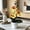 Yellow, variant on Simulation Three Leaf Orchid Bonsai, Film Like Artificial Flowers Pot Plant for Indoor Home Decoration