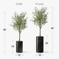 thumbnail image 4 of Artificial Tree in Geometric Spiral Pattern Planter, Fake Olive Silk Tree for Indoor and Outdoor Home Decoration - 60" Overall Tall (Plant Pot Plus Tree), 4 of 5