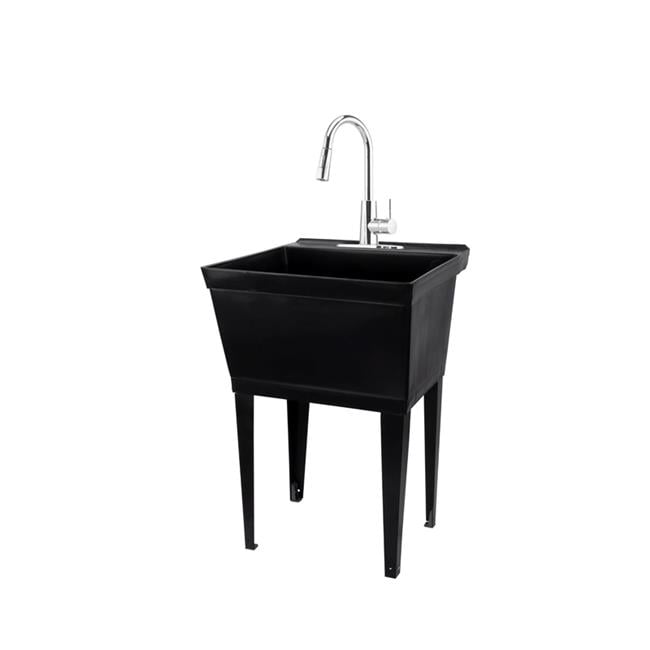 22.875 x 23.5 in. Freestanding Plastic Laundry Tub