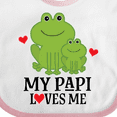 thumbnail image 4 of Inktastic My Papi Loves Me Grandson Frog Boys Baby Bib, 4 of 4