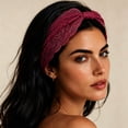 thumbnail image 6 of VV AVEORS Floral Lace Headband for Women Accessories Stretchy Vintage Lace Make Up Headband Hairband Wine One Size, 6 of 6