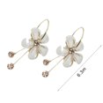 thumbnail image 6 of Grandest Birch 1 Pair Women Petal Flower Shape Rhinestone Inlaid Alloy Dangle Earrings for Wedding Party Rhinestone,Alloy Red, 6 of 8