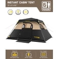 thumbnail image 2 of FanttikOutdoor Camping Tent 6 Person Instant Cabin Tent Setup in 60 Seconds, 2 of 9