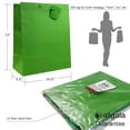 thumbnail image 2 of Allgala 12PK Value Premium Solid Color Paper Gift Bags (13"LG-Green-GP50072), 2 of 2