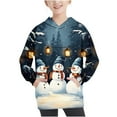 thumbnail image 2 of Girls Sweatshirt Pullover Crewneck Oversized Pullover Cotton Clothes Printed Long Sleeves Tops Casual Fleece Sweater with Pocket Fall Winter Warm Sweatshirts Kids Hoodies, 2 of 6