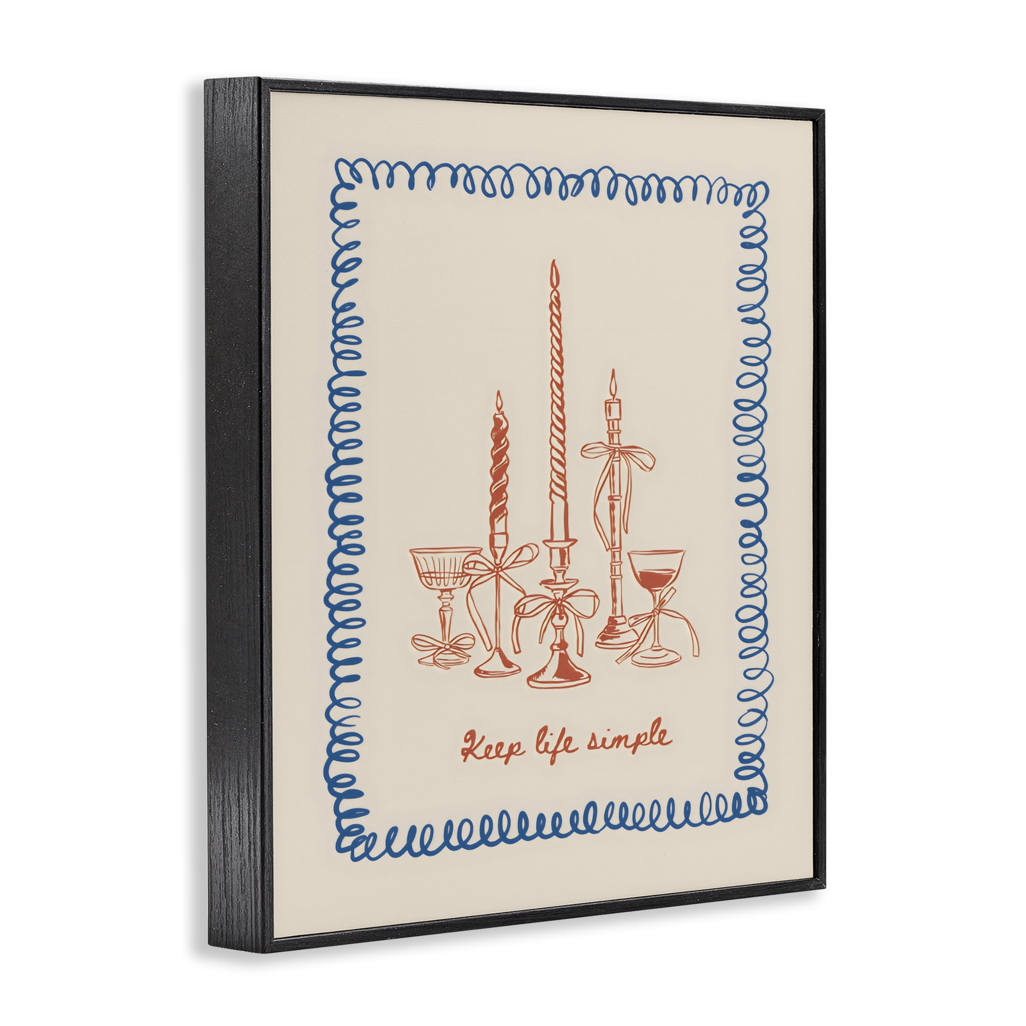 Stupell Industries Keep Life Simple Candles Black Framed Giclee Art, design by The Prints Vibe