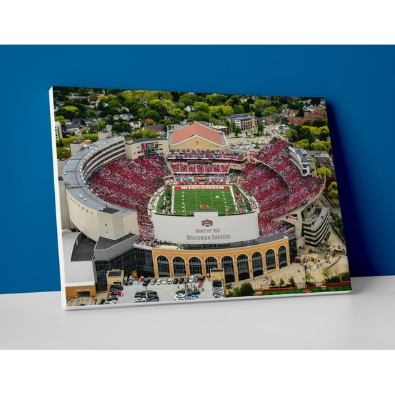 Wisconsin Football Stadium Poster or Canvas Wall Art - Badgers