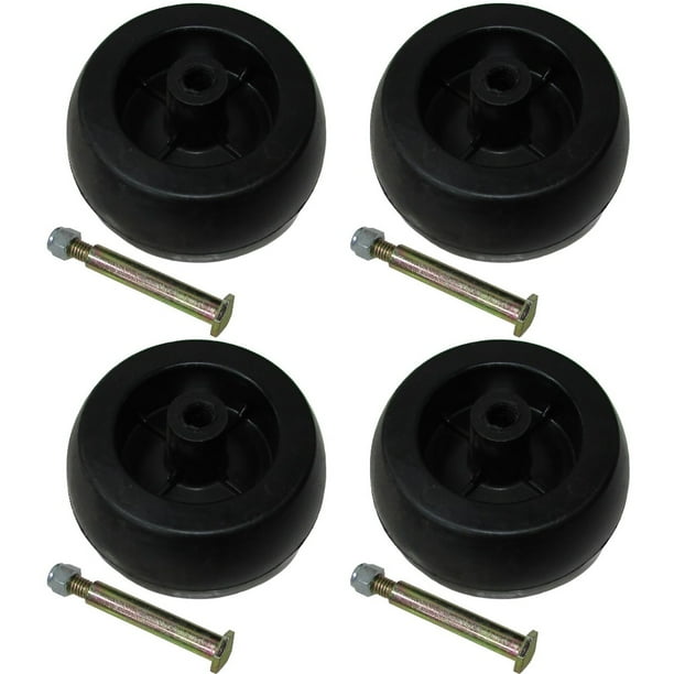 Set of Four New Lawn Mower Deck Wheels with Bolts Made For Cub Cadet