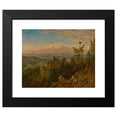 thumbnail image 2 of Hans Thoma 24x20 Black Modern Framed Museum Art Print Titled - The Ruins of the Castle at Hohenbaden; Looking Out Over the Rhine Valley (1889), 2 of 5