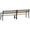 thumbnail image 3 of vidaXL Twin Garden Bench 238 cm Chinese Fir Wood, 3 of 4