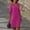 Hot Pink, variant on Summer Dresses,Dresses for Women 2025 Women's Fashionable And Comfortable V Neck Half Sleeved Cotton And Linen Short Mini Dress Midi Dresses,Petite Dresses,Blue Dress,Linen Dresses L