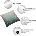 thumbnail image 4 of QZHH  Cherry Blossoms Throw Pillow Covers Bird Spring Blooming Flowers Sakura Green Background Square Pillowcases for Home Decor Sofa Car Bedroom Pillow case  2pc, 4 of 6