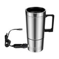 thumbnail image 4 of Car Heating Cup Car Heated Mug, 24V Electric Kettle, Stainless Steel Insulated Heated Mug, Coffee Cup for Outdoor Activities, Silver, 4 of 8