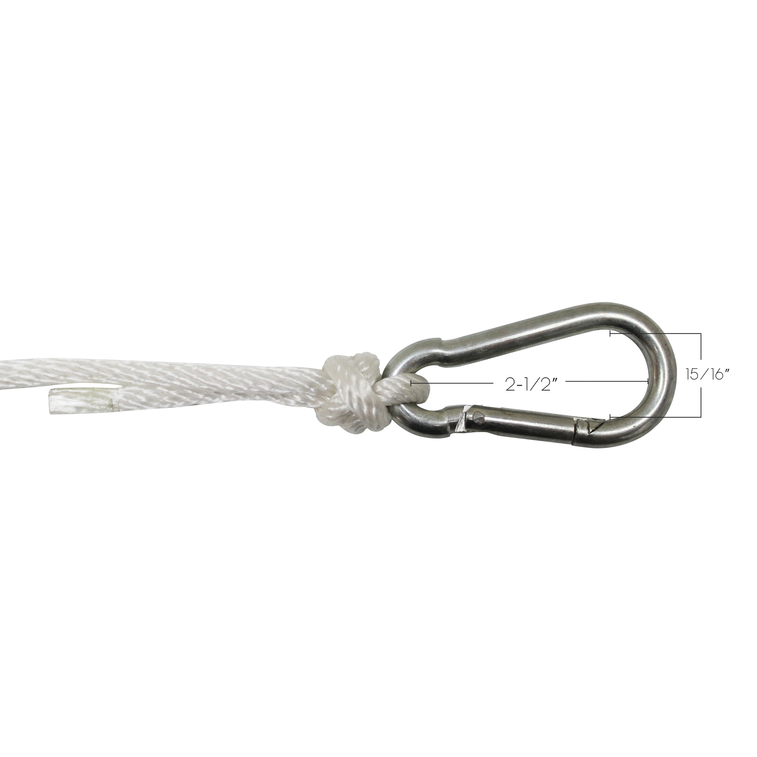 Extreme Max BoatTector Premium Solid Braid MFP Anchor Line with Snap Hook