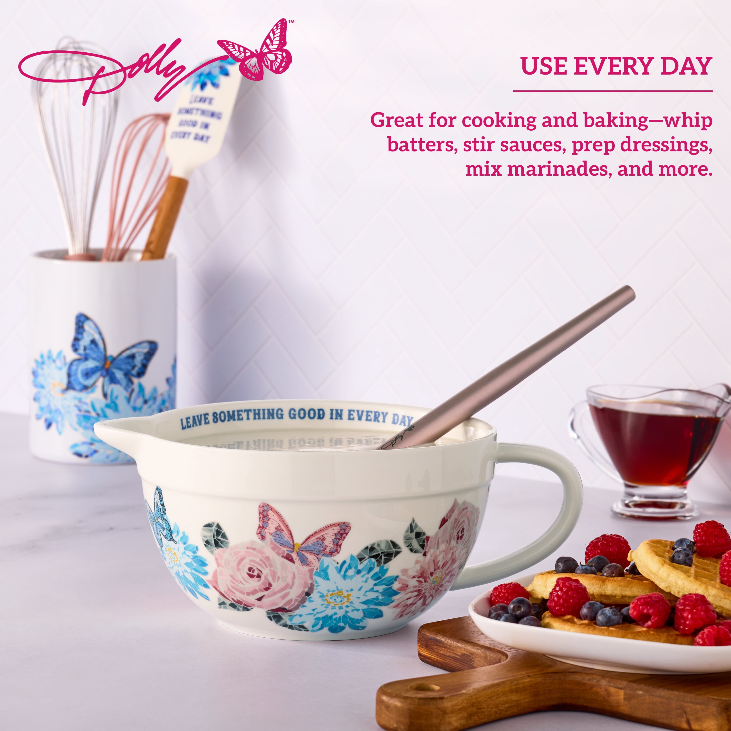 Dolly Parton 2.5 Quarts Ceramic Batter Bowl