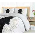 thumbnail image 5 of Ambesonne Bear Duvet Cover Sets, Sketch Art Tribal, 2-King, Charcoal Grey and Brown, 5 of 7
