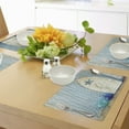 thumbnail image 4 of Ambesonne Nautical Place Mats Set of 4, Marine Starfish, Standard Size, Blue White, 4 of 6