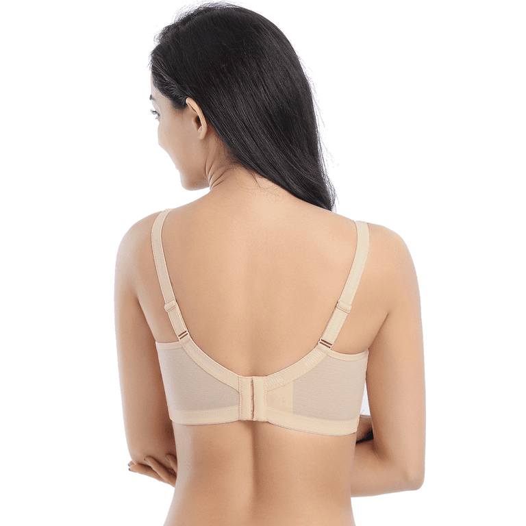 BIMEI Mastectomy Bra with Pockets for Breast Prosthesis Women's Full  Coverage Wirefree Everyday Bra 8888,Beige, 36A 