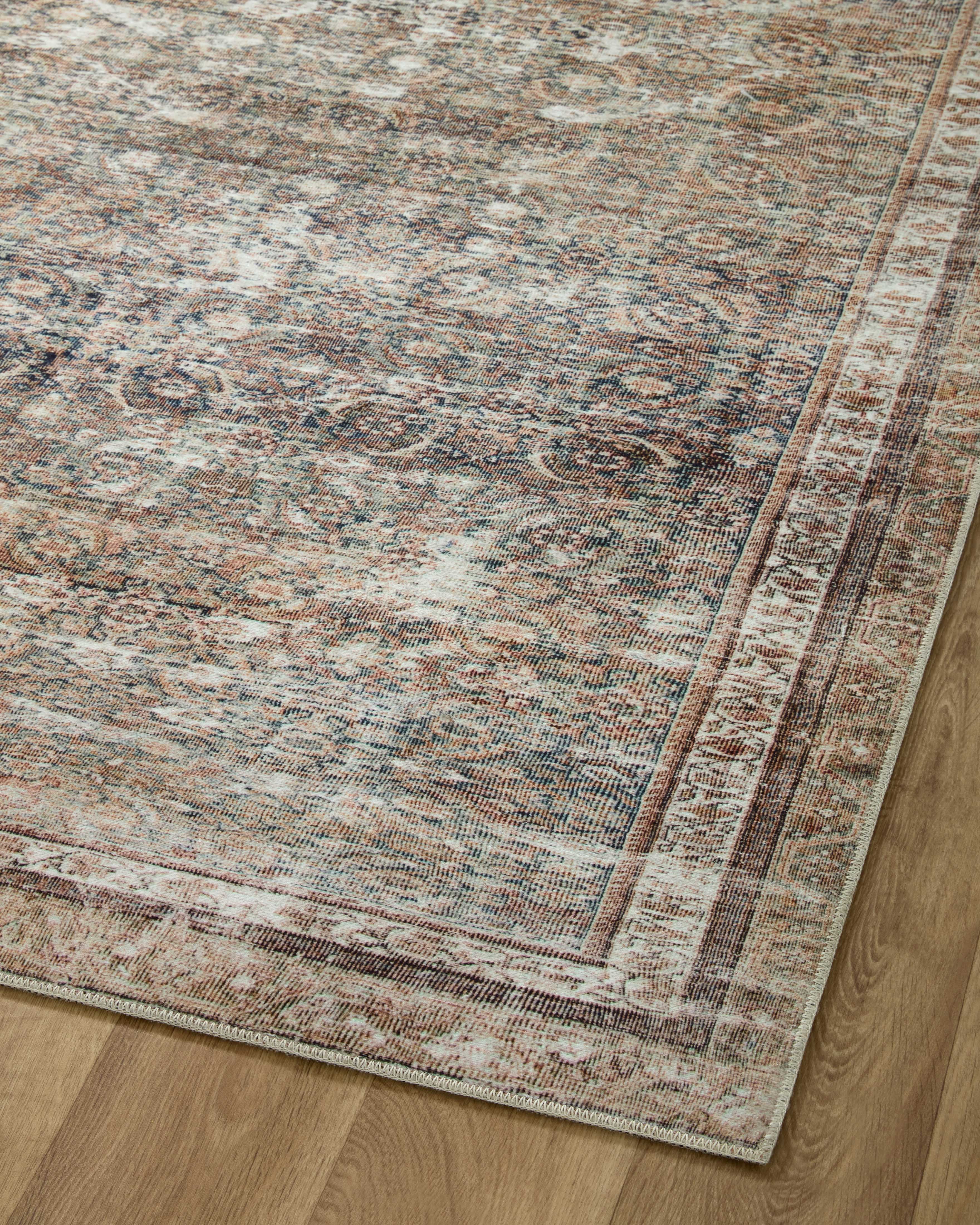 Chris Loves Julia x Loloi Jules Ink / Terracotta 2'-3" x 3'-9" Accent Rug