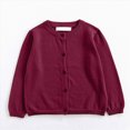 thumbnail image 2 of HFHAPW Toddler Girls Boys Cardigan Sweater Long Sleeve Knit Crewneck Button School Uniform Kids Casual Cute Outwear,4-5 Y, 2 of 5