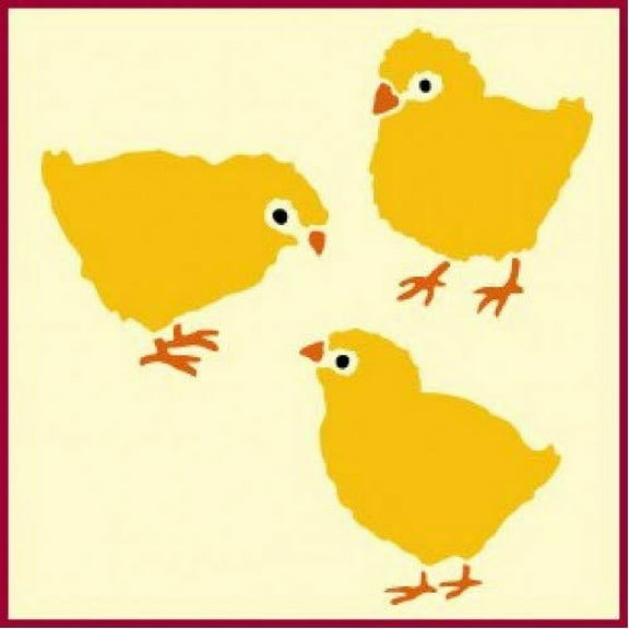 Easter Chicks Stencil - Stencils for Painting Reusable Plastic Mylar Drawing Templates DIY Ornaments Craft for Decoration Art Drawing Spring - The Artful Stencil