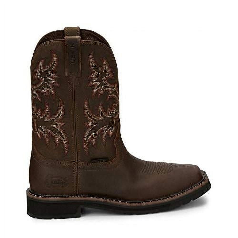 Justin men's stampede store tan waterproof work boots