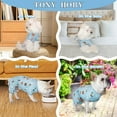 thumbnail image 3 of Tony Hoby Cute Smile Cupcake Pet Clothes for Dog Cotton Pajamas PJS Baby Standards Cat Jumpsuit for Spring and Summer Blue, M, 3 of 7