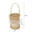 thumbnail image 2 of GROFRY Gift Bag with Handle Vintage Portable Flower Basket Favors Bag for Baby Shower, 2 of 2