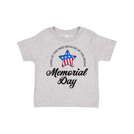 

Inktastic Memorial Day- Land of the Free Because of the Brave Gift Toddler Boy or Toddler Girl T-Shirt