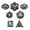 Colorful, variant on Milaget 7 Pieces Polyhedral Party Favors Party Supply Metal Role Playing for DND Role Purple