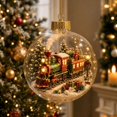 thumbnail image 6 of Christmas Light Up Story Ball Ornament, 3.94 Inch Glowing Mini Holiday Scene Tree Hanging Decoration With Warm Light For Festive Home Christmas Party Decoration,D, 6 of 7