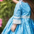 thumbnail image 4 of The Queen's Treasures 18 Inch Doll Clothes & Accessories, Historic 1800's Style Blue Sunday Dress Gown and Hat, Compatible For Use With American Girl Dolls. Doll NOT Included, 4 of 9