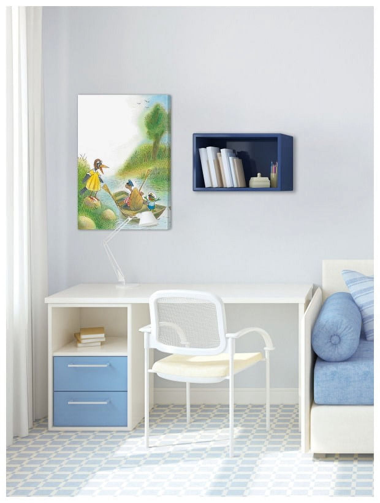 Marmont Hill "Let's Swim a Boat" by Curtis Painting Print on Canvas