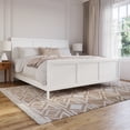 thumbnail image 1 of AFI Portland King Wood Foundation Bed Frame with Matching Footboard White, 1 of 10