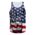 thumbnail image 2 of Innerwin Débardeurs Imprimé Drapeau Américain pour Hommes Musculation Sans Manches Style Été F TP, 2 of 3