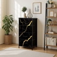 thumbnail image 7 of Dresser for Bedroom with 4 Storage Drawers Luxury Black Gold Marble texture Panoramic Marbling texture Dressers Chest of Drawers Steel Framed Fabric Closet Organizers for Entryway, 7 of 7